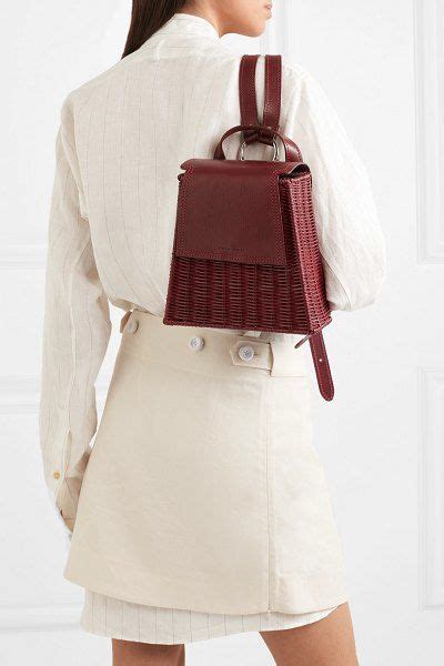 Wicker Wings Tixting Tall Rattan And Leather Backpack Fashion Diy