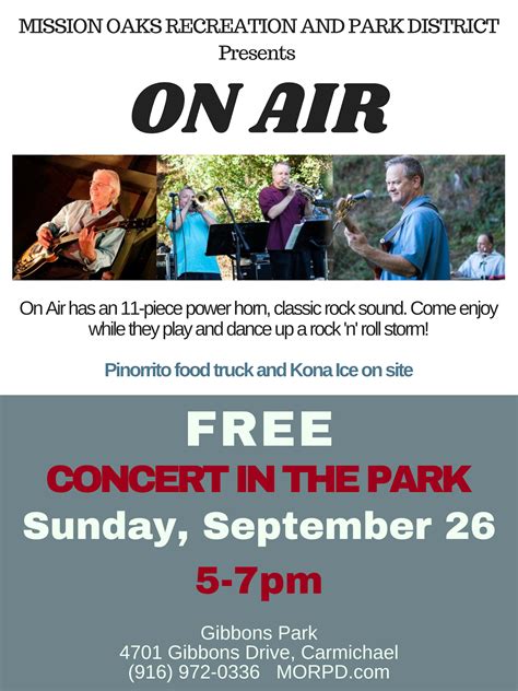 Concert In The Park Mission Oaks Recreation And Park District