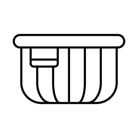 Laundry Basket Line Icon 45853869 Vector Art At Vecteezy