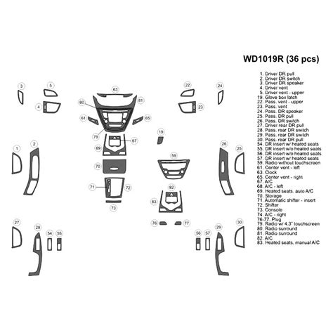 B I Wd R Rba D Raw Brushed Aluminum Medium Dash Kit Pcs