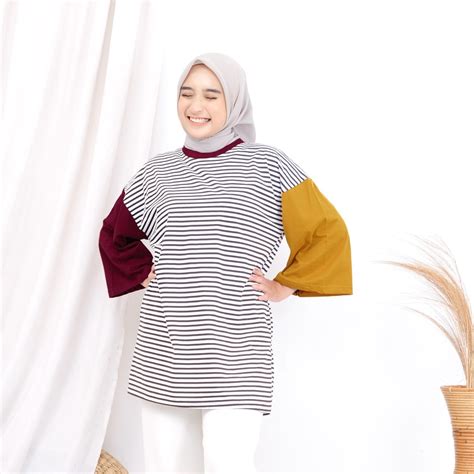 Jual Kaos Oversize Wanita Salur Produk Basic Oversize Top Tshirt