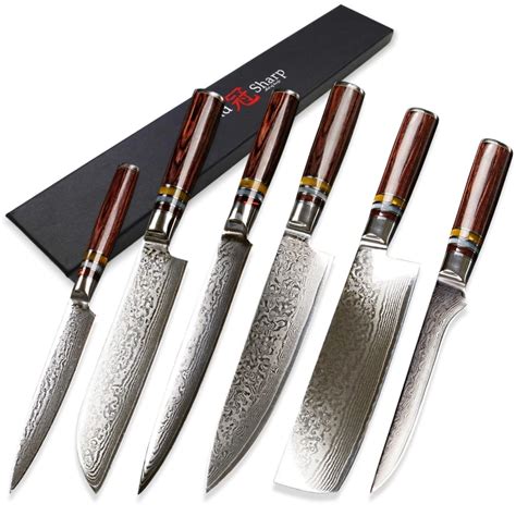 Damascus Chef Knife Set Pcs Vg Japanese Damascus Steel Kitchen