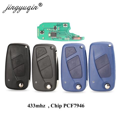 Jingyuqin 2 3 Buttons Flip Remote Key Delphi 433mhz For Fiat 500