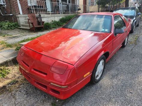 Dodge Daytona Hatchback Red Fwd Automatic Shelby For Sale