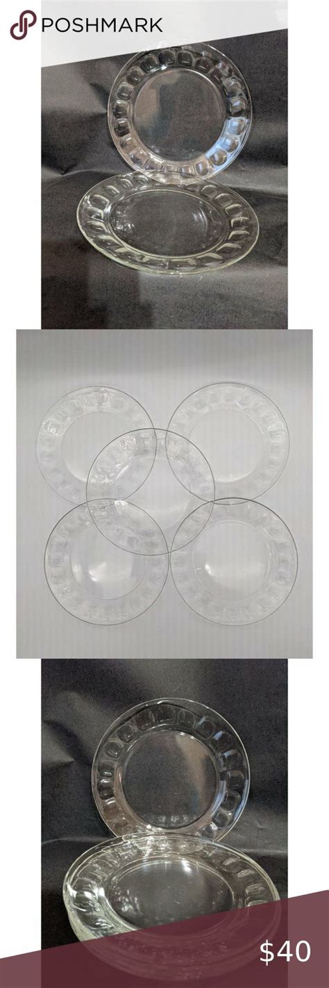 Arcoroc Salad Plate Clear Cut Panels By Cristal D Arques Durand Set