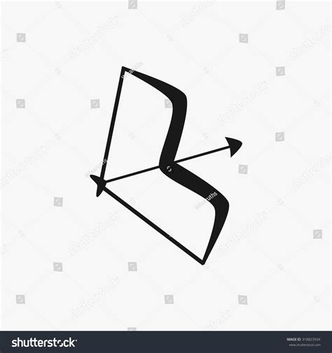 Black Bow Arrow Icons Set Vector Stock Vector Royalty Free 318823934