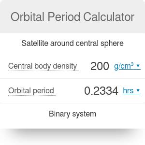 Orbital Period Calculator