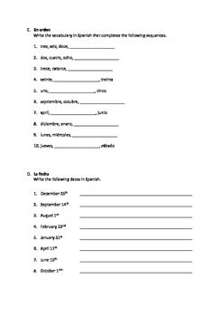 Numbers Calendar Notes Review By Sra Salemno Tpt