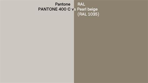 Pantone 400 C Vs RAL Pearl Beige RAL 1035 Side By Side Comparison