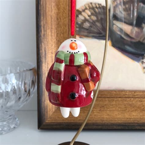 Holiday Snowman Bell Ornament Poshmark