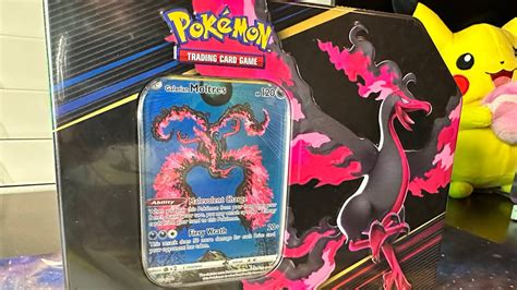 Opening the Pokémon TCG Large Galarian Moltres Crown Zenith tin YouTube