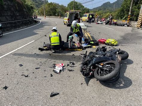 苗栗台3線獅潭段 2重機過彎碰撞1死1重傷 社會 中央社 Cna