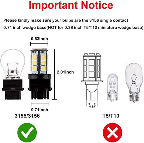 S8 3156 Wedge Base Led Light Bulb 12v Low Voltage 3watt Warm White