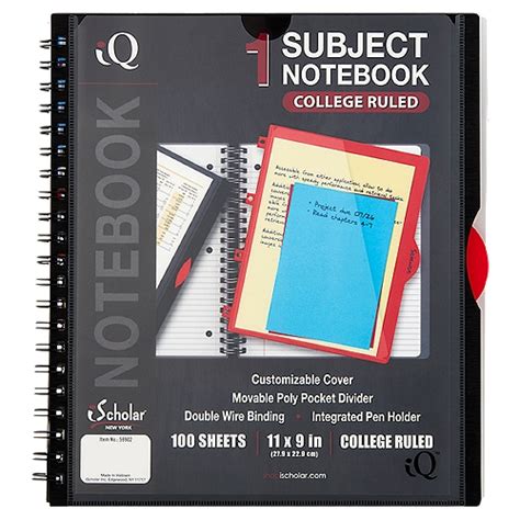 Ischolar New York 1 Subject College Ruled Notebook 100 Sheets