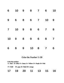 Number Recognition Math Packet By Katie Mattison TpT