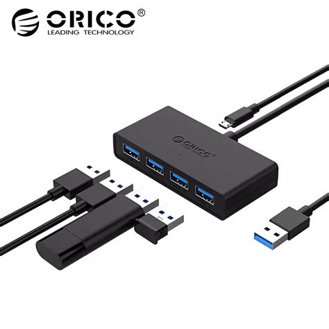 Orico Mini Usb Hub Port Power Supply Otg With Micro Usb Power