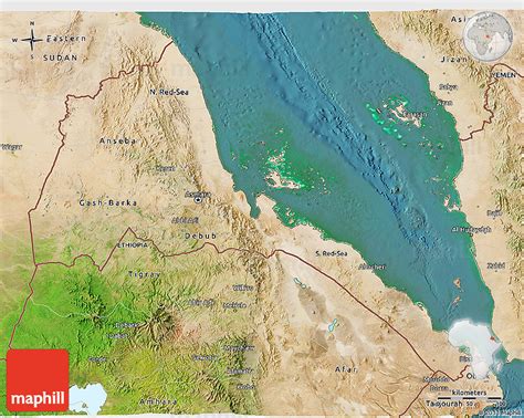 Physical Map Of Eritrea Satellite Outside Bank Home