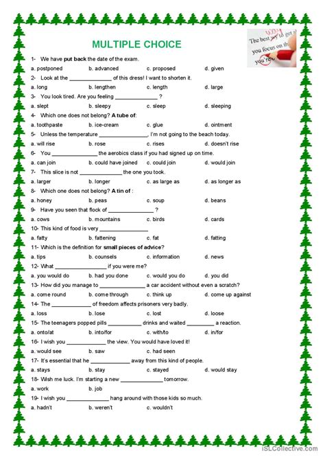 Multiple Choice Upper Intermediate English Esl Worksheets Pdf And Doc