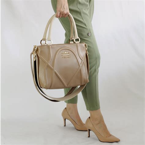 Bolsa Tote de Couro Nude duas alças ARZON