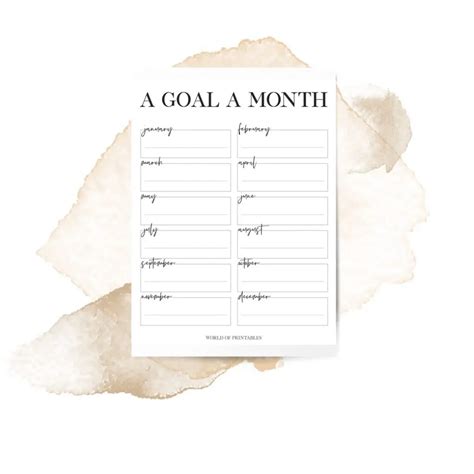 Free Monthly Goal Tracker Printable World Of Printables