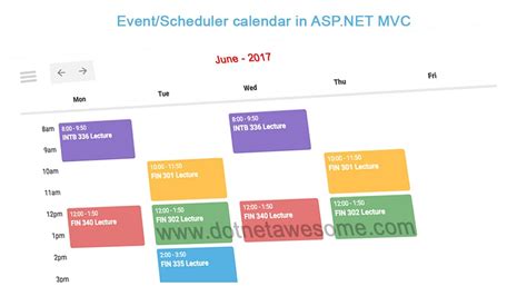 Event Scheduler Calendar In Asp Net MVC Application YouTube