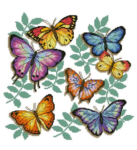 Butterflies Modern Cross Stitch Pattern Counted Cross Stitch Etsy