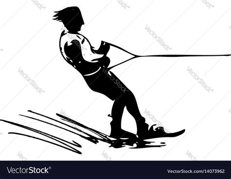 Water skiing Royalty Free Vector Image - VectorStock