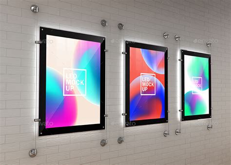 Indoor Led Poster Screens Mock Ups By Kheathrow Graphicriver