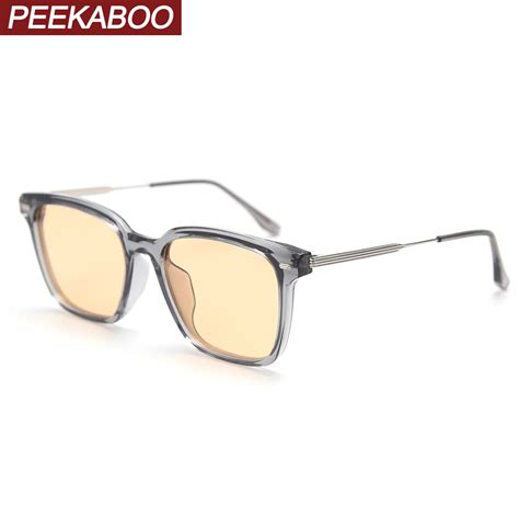 Peekaboo Korean Style Polarized Sunglasses For Men Uv Tr Half