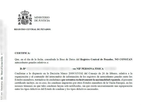 Traducci N Jurada Del Certificado De Antecedentes Penales A Ingl S