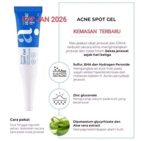 Jual ERHA ACNEACT BHA SULPHUR ACNE SPOT GEL 10G OBAT TOTOL JERAWAT