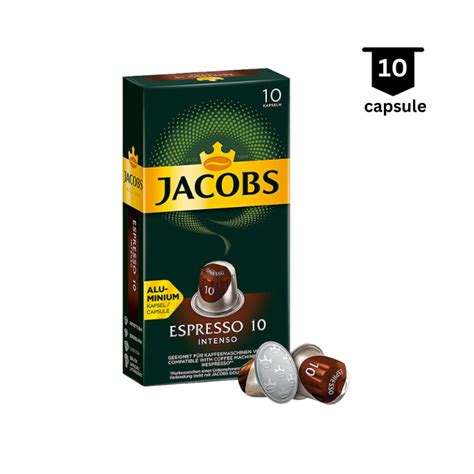 AromaKaffe Jacobs Espresso Intenso 10 Compatibil Nespresso 10