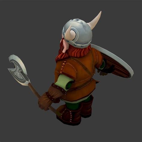 3d Model Gnome Low Poly Game Model Vr Ar Low Poly Cgtrader