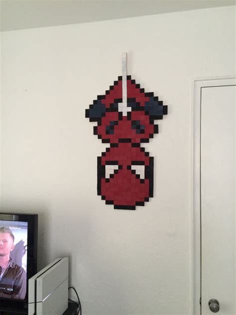 Spider-man 8-bit Wood Pixel Wall Art - Etsy