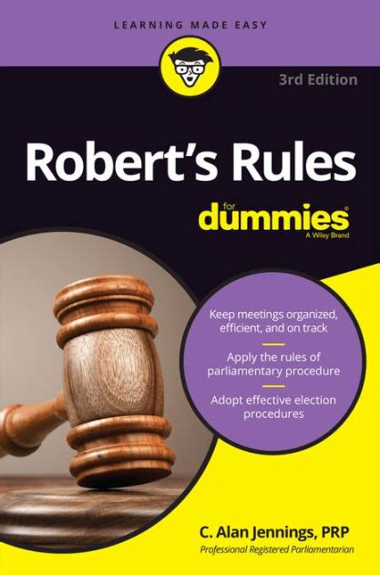 roberts rules  dummies   alan jennings paperback barnes noble