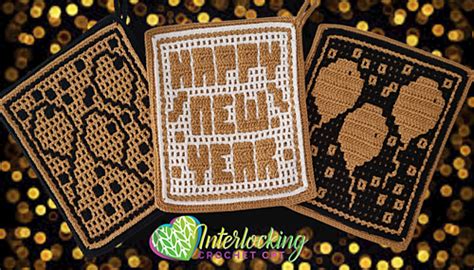 Ravelry New Years Potholders Pattern By Lynne Adriaanse