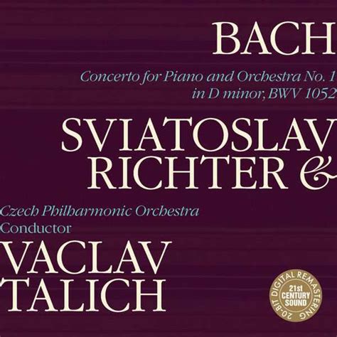 Richter Talich Bach Concerto For Piano And Orchestra No In