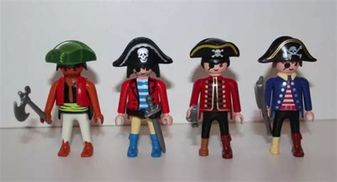 Playmobil Lot De Personnages Figurines Pirates Ref Pl Eur