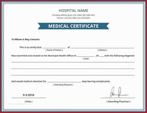 Free Fake Medical Certificate Template 2 Best Templates Ideas