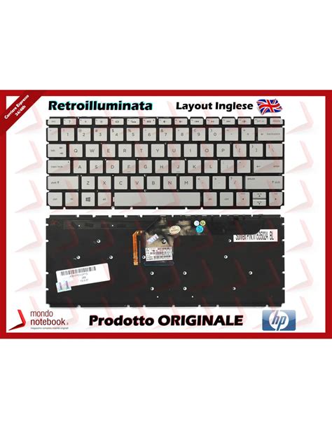 Tastiera Notebook Hp Envy D Series Retroilluminata Con Adesivi