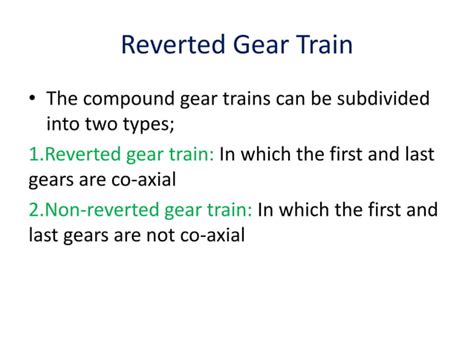 GEAR TRAIN BASIC CONCEPTS AND WORKING PRINCIPLE PPT