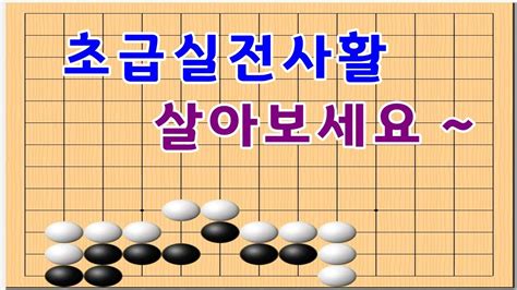 바둑사활 실전 초급사활 흑삶 바둑묘수풀이 Youtube