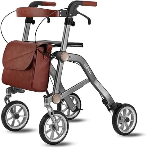 Upgraded Uplivin Trive Rollator With Seat Folding 4 Wheels Mobility Walker Lightweight