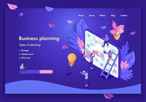 Premium Vector Business Website Template Isometric Concept Business