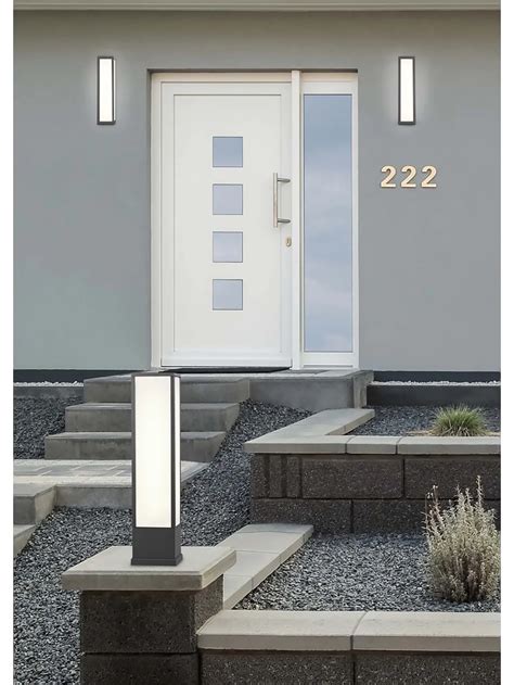 Paletto Da Esterno Moderno H60cm A Led Per Veranda Giardino TR420