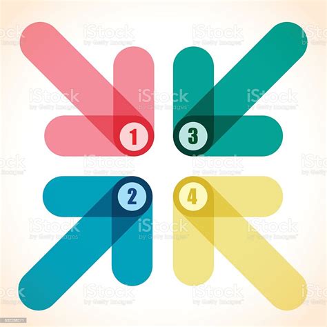 Overlapping Number Arrows Stock Illustration Download Image Now