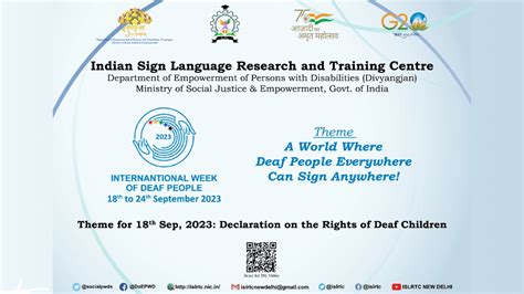 International Week Of The Deaf IWDeaf From 18th To 24th September 2023