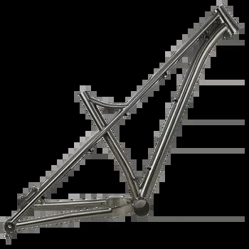 twin top tube titanium er mountain bike frame   mount disc