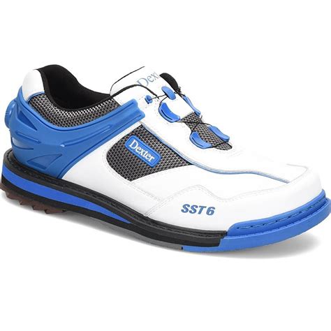 Dexter SST 6 Hybrid BOA White/Blue Men's Wide Width Bowling Shoes ...