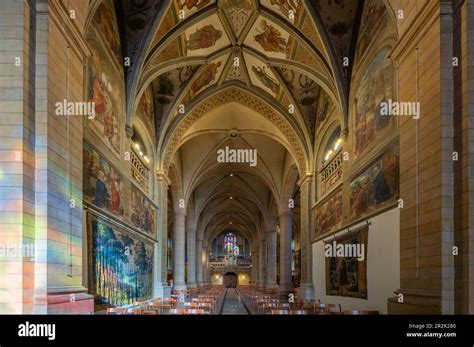 Interior view of Notre Dame Cathedral, Luxembourg, Grand Duchy of ...